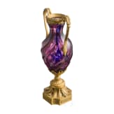 A neoclassical French vase with violet glass, 19th century