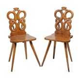 A pair of Hessian chairs, 19th century