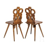 A pair of Hessian chairs, 19th century
