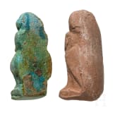 Two Egyptian amulett figures, 2nd - 1st millenium B.C.
