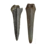 Two South German dagger blades, Middle Bronze Age, circa 1500 B.C.