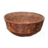 A Maya bowl, Honduras, late classical period, 900 - 1200 A.D.