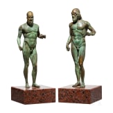 Two bronze statuettes of the Riace Warriors