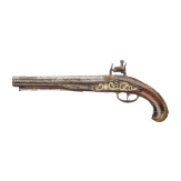 A flintlock pistol, Belgian/French, circa 1730