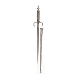 A Venetian silver-mounted dagger, dated 1767