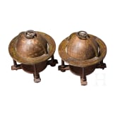 Ein Paar kleine Globen, Johann Gabriel Doppelmayr, Nürnberg, datiert 1736