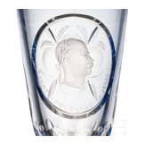 Emperor Franz Joseph I of Austria – a large crystal glass goblet with cut portrait