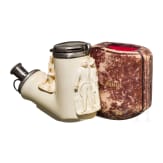 Adolph Strecker (1822-71) – a silver-framed meerschaum pipe bowl in chemist's case