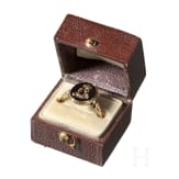 King Ludwig I of Bavaria – a golden presentation ring with crowned cypher "L", circa 1830