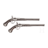 A pair of fine deluxe flintlock pistols with chiselled mounts, S. Charlet à Lyon, circa 1700