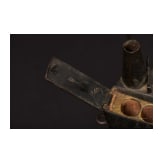 A Saxon powder flask with a bullet reservoir for wheellock puffers, circa 1580