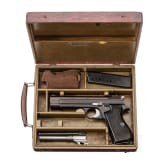 SIG P 210-4 mit Wechsellauf, im Kasten, BGS