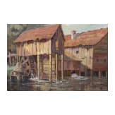 Joan Anacker (1878 - 1955) - M&uuml;hle am See bei H&ouml;rbering in Oberbayern