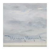 Henning Hougaard (1922-95), Gem&auml;lde "Elche im Schnee"