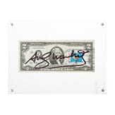 Andy Warhol - Zwei-Dollar Schein, handsigniert und gestempelt, USA, 1976