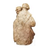 Madonnenfigur mit Jesuskind, Alabaster, fl&auml;misch, 16./17, Jhdt.