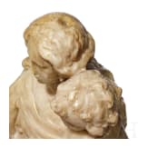 Madonnenfigur mit Jesuskind, Alabaster, fl&auml;misch, 16./17, Jhdt.