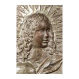 Zwei versilberte Reliefs, Jesus und Maria, s&uuml;ddeutsch, um 1700
