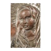 Zwei versilberte Reliefs, Jesus und Maria, s&uuml;ddeutsch, um 1700