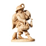 Elfenbeinfigur Marketender, fl&auml;misch, um 1700