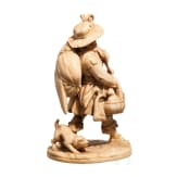 Elfenbeinfigur Marketender, fl&auml;misch, um 1700