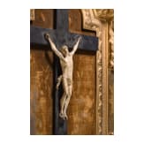 Feiner geschnitzter Christuskorpus in Barockrahmen, Italien, 18. Jhdt.