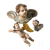 Satz von drei Putti, s&uuml;ddeutsch, 18./19. Jhdt.