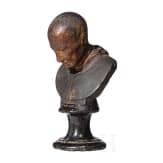 Kleine Wachsb&uuml;ste eines Priesters, deutsch, 18./19. Jhdt.