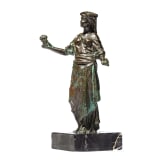 Bronzefigur einer r&ouml;mischen Dame, deutsch, 19. Jhdt.