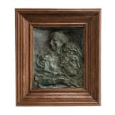 Bronzerelief mit der Darstellung Judiths mit dem Kopf des Holofernes, Italien, 19. Jhdt.