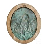 Bronzerelief der Hl. Maria mit Kind, Italien, 19. Jhdt.
