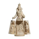 Elfenbein-Triptychon in Form von Queen Mary von Schottland, Dieppe, 2. H&auml;lfte 19. Jhdt.