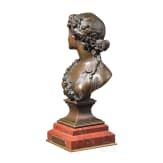 Bronzeb&uuml;ste einer jungen Dame als Personifikation des Fr&uuml;hlings, Frankreich, um 1900