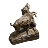 Friedrich Gornik (1877 - 1943) - Bronzeskulptur "K&auml;mpfende Keiler"