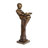 Weibliche Aktfigur im Stil des Art Deco, 20. Jhdt.