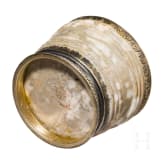 Silbermontierter M&ouml;rser in au&szlig;ergew&ouml;hnlichem Marmor, Italien, 19. Jhdt.
