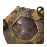 Hexagonale Achatschale auf vergoldetem Silberstand, s&uuml;ddeutsch, 19. Jhdt.