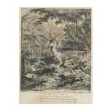 F&uuml;nf jagdliche Stiche, Johann Elias Ridinger, Augsburg, um 1760