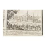 Sechs Kupferstiche mit architektonischen Sehensw&uuml;rdigkeiten, deutsch und Frankreich, 18. Jhdt.