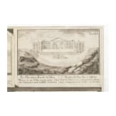 Sechs Kupferstiche mit architektonischen Sehensw&uuml;rdigkeiten, deutsch und Frankreich, 18. Jhdt.