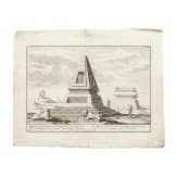 Sechs Kupferstiche mit architektonischen Sehensw&uuml;rdigkeiten, deutsch und Frankreich, 18. Jhdt.