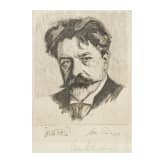 John Philipp - signiertes Bildnis des Dirigenten Arthur Nikisch