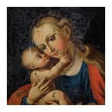 Kleines Marienbildnis, deutsch, 17./18. Jhdt., nach &auml;lterem Vorbild