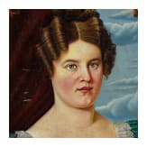 Portrait einer Dame, deutsch, datiert 1845