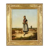 Carl Julius Hermann Schr&ouml;der (1802-67) - "M&auml;dchen beim Kirchgang"