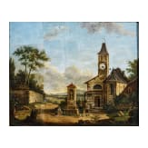 Bilderuhr "Kapelle am Wegrand", Italien, 19. Jhdt.