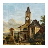 Bilderuhr "Kapelle am Wegrand", Italien, 19. Jhdt.