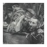 Judaica - vier Schwarzwei&szlig;-Zeichnungen j&uuml;disches Leben