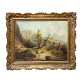 August Seidel (1820 - 1904) zugeschrieben - Gem&auml;lde einer Gebirgslandschaft