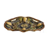 Ovale Fayence-Schale in der Art des George Palessy, Frankreich, um 1600